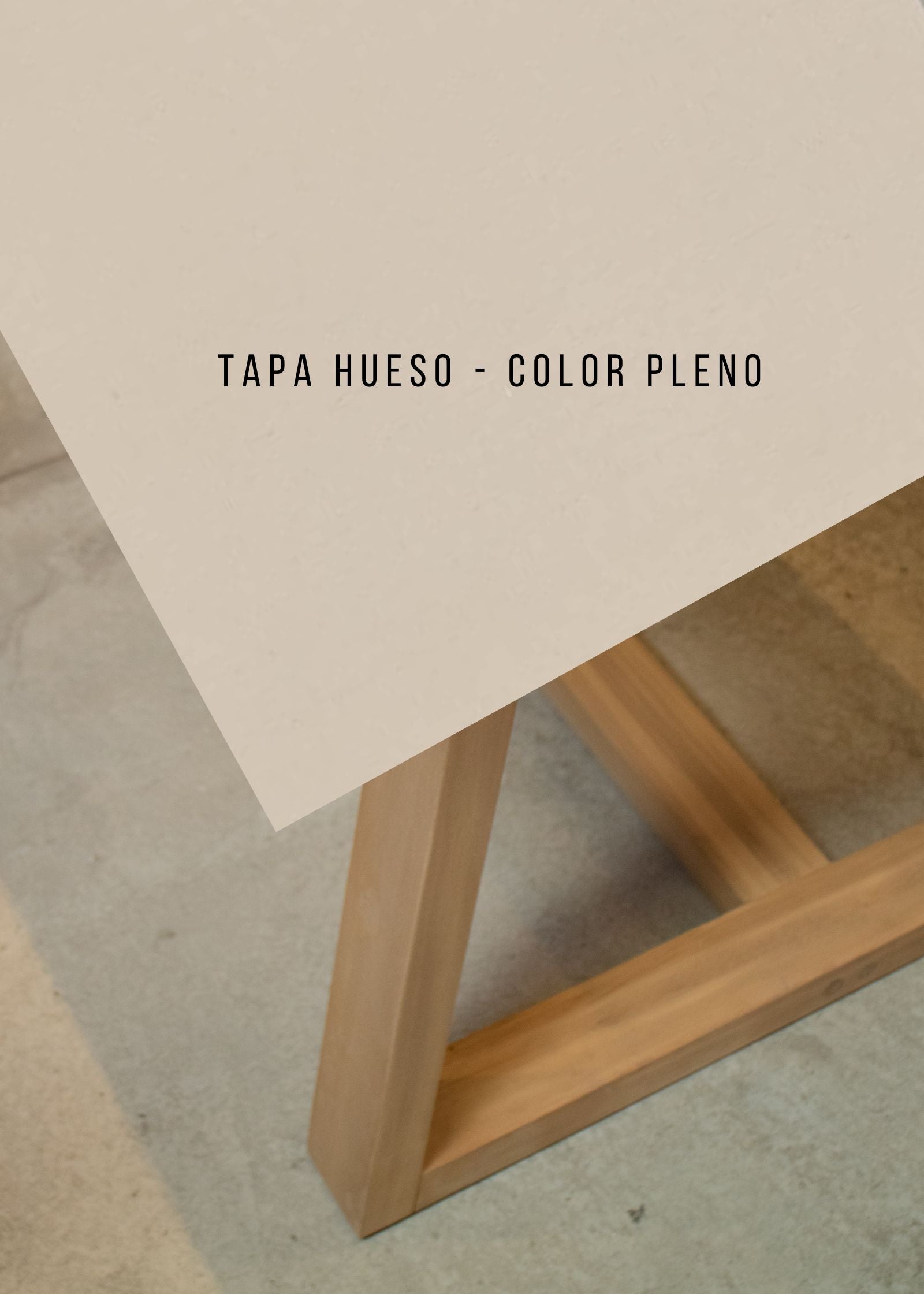 Mesa Helena - Tapa Paraíso Patinada  - Base Loro Blanco