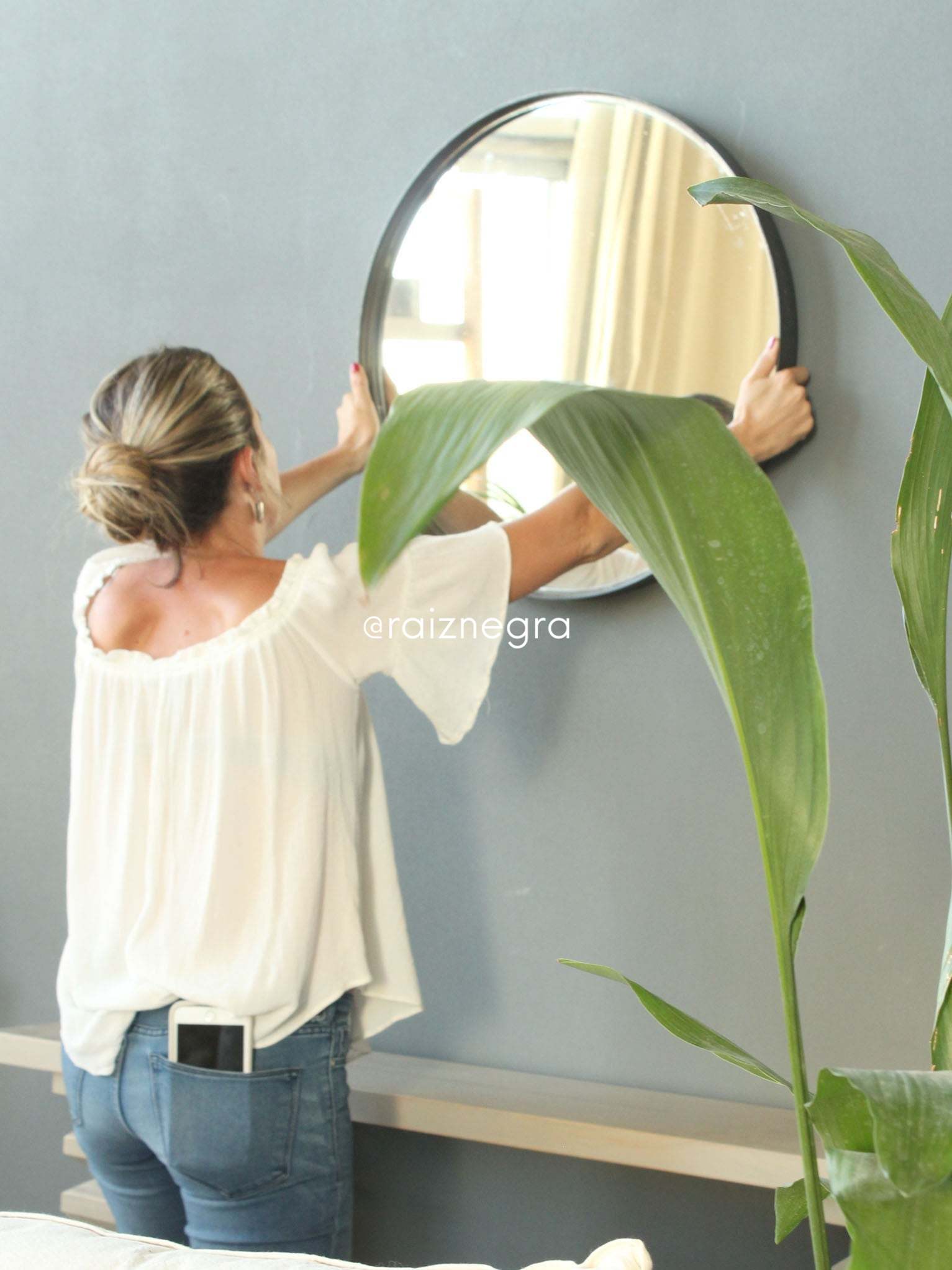 Espejo Sofia - Hierro Negro