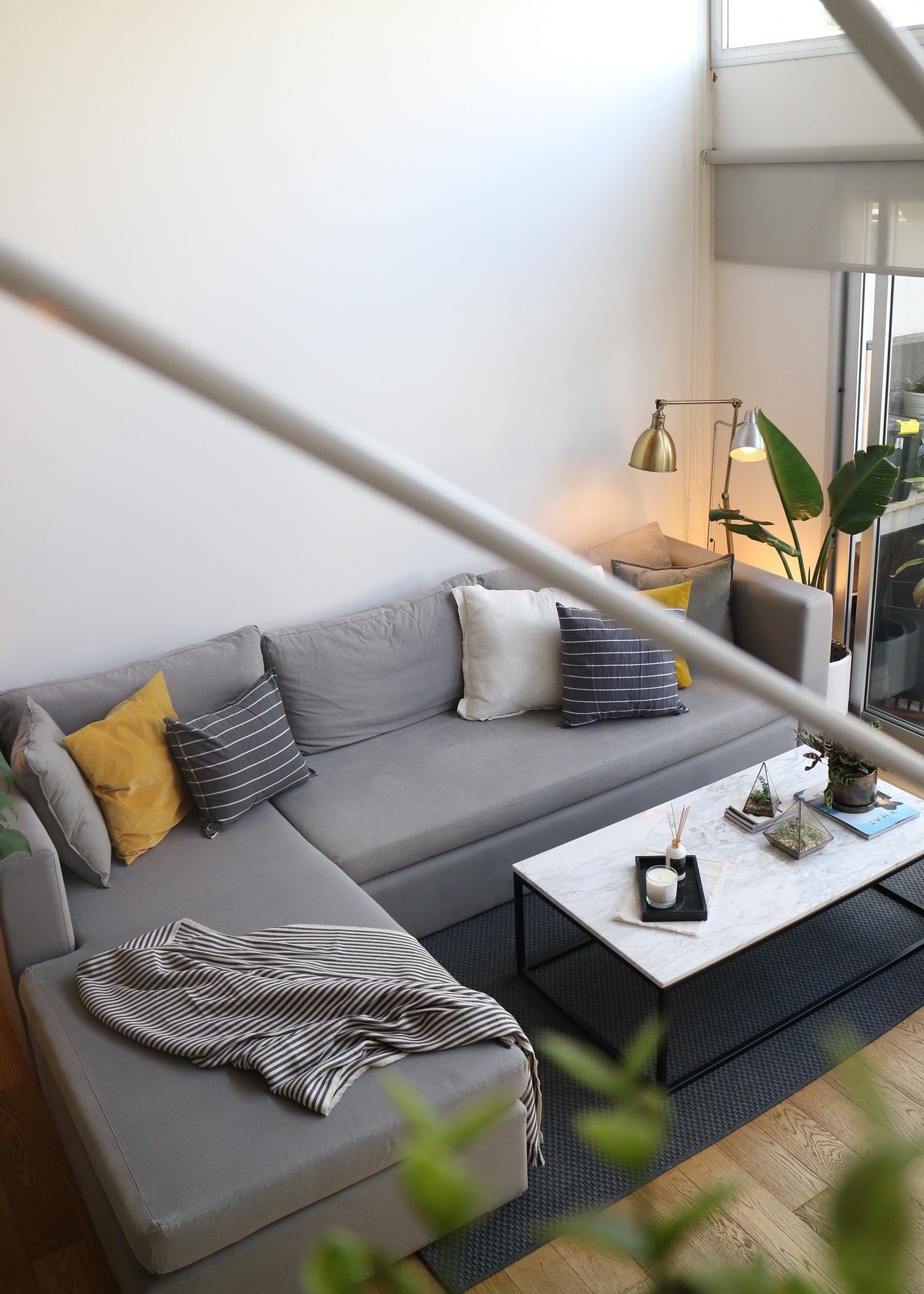 SOFA ESQUINERO CUBO - TAPIZADO EN PANAMA LINO - 90 PROF