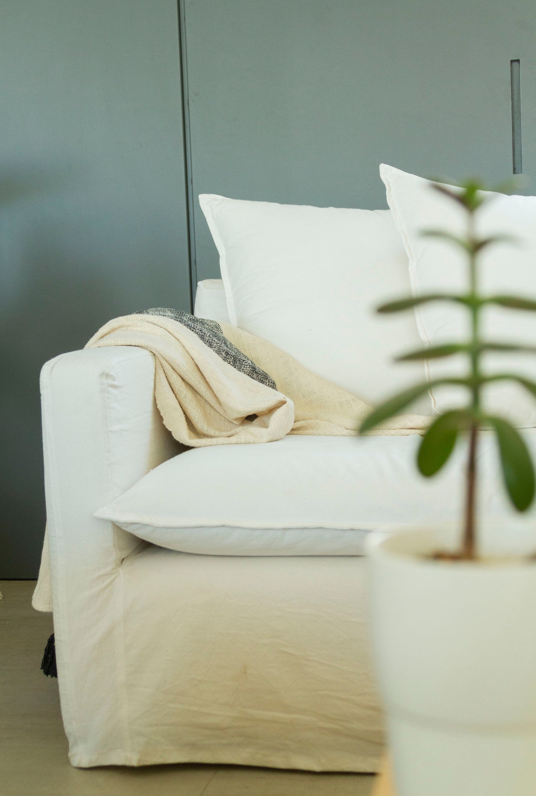 SOFA MIX CON FUNDA - TAPIZADO EN LIENZO - 90 PROF