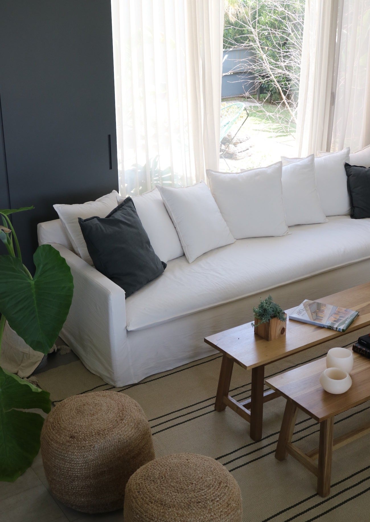 SOFA MIX CON FUNDA - TAPIZADO EN LIENZO - 1,00 PROF