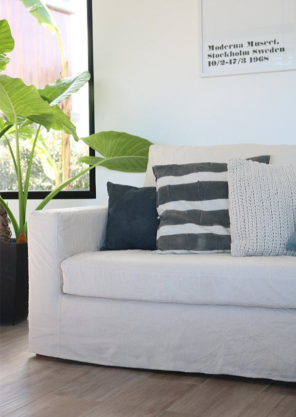 STOCK SOFA FAMILY CON FUNDA + FUNDA ADICIONAL - TAPIZADO EN LIENZO - 1,00 PROF