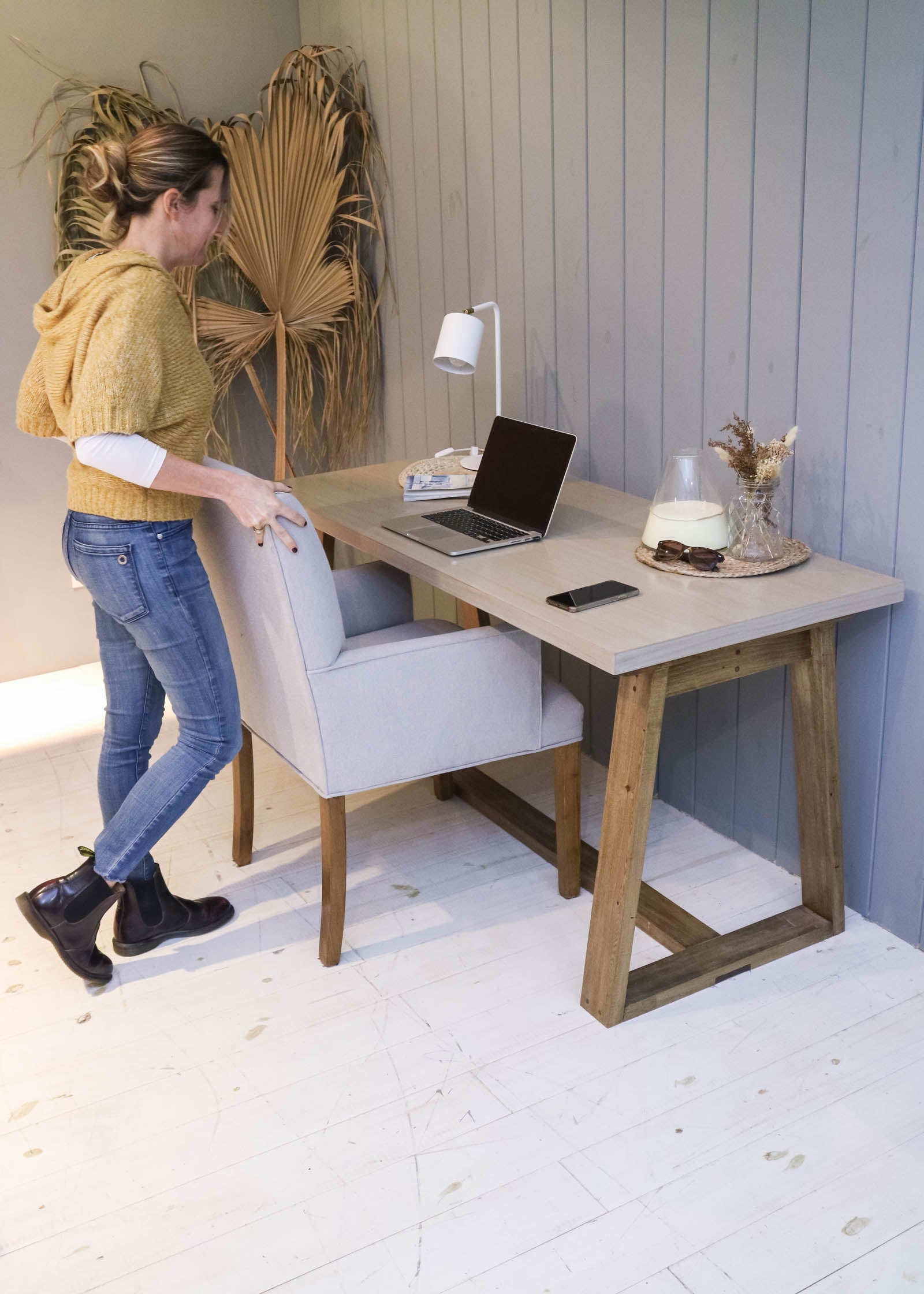 ESCRITORIO BIZANTINO - BASE ALAMO TAPA PATINADA