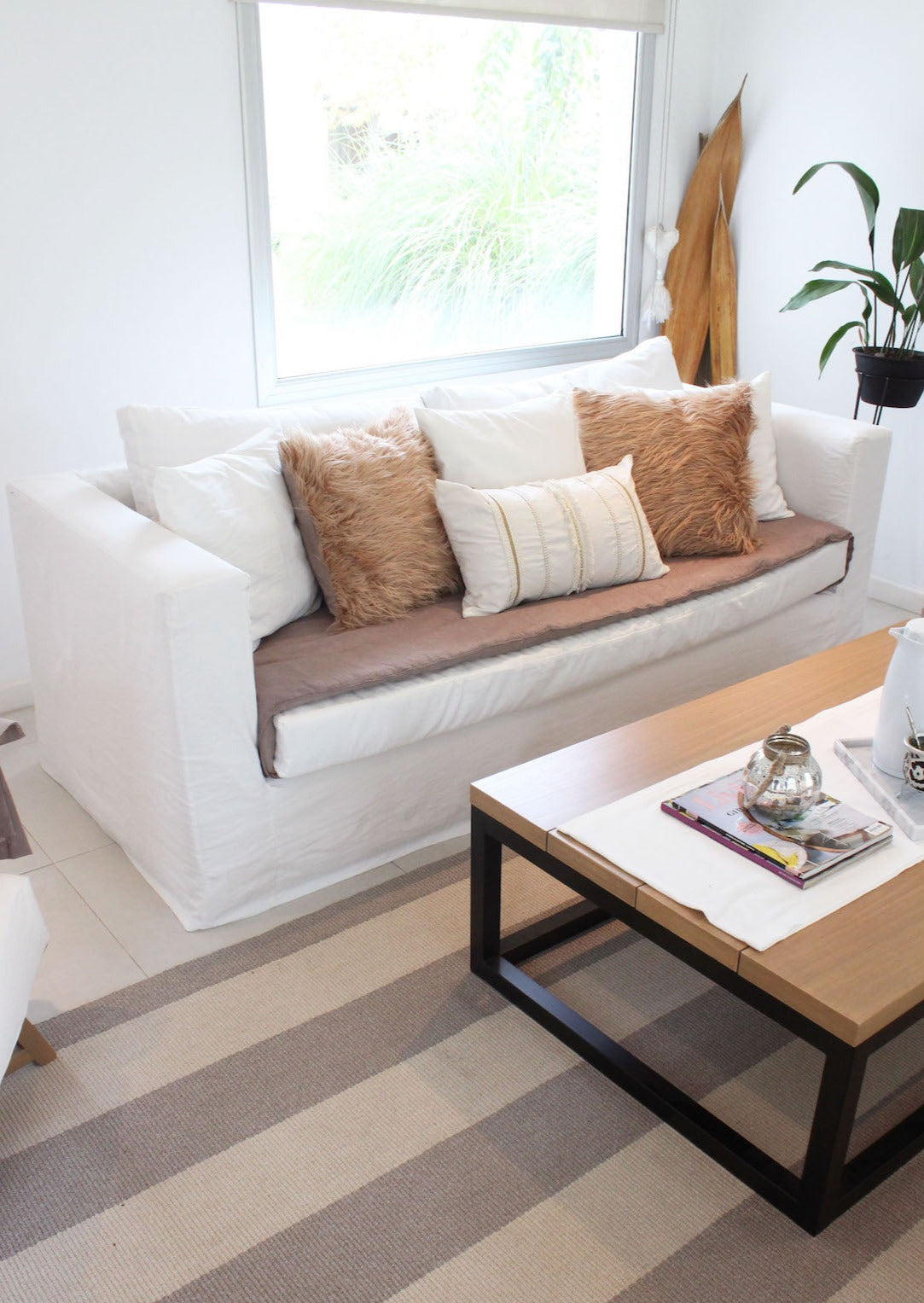 SOFA CUBO CON FUNDA - TAPIZADO EN PANAMA - 90 PROF