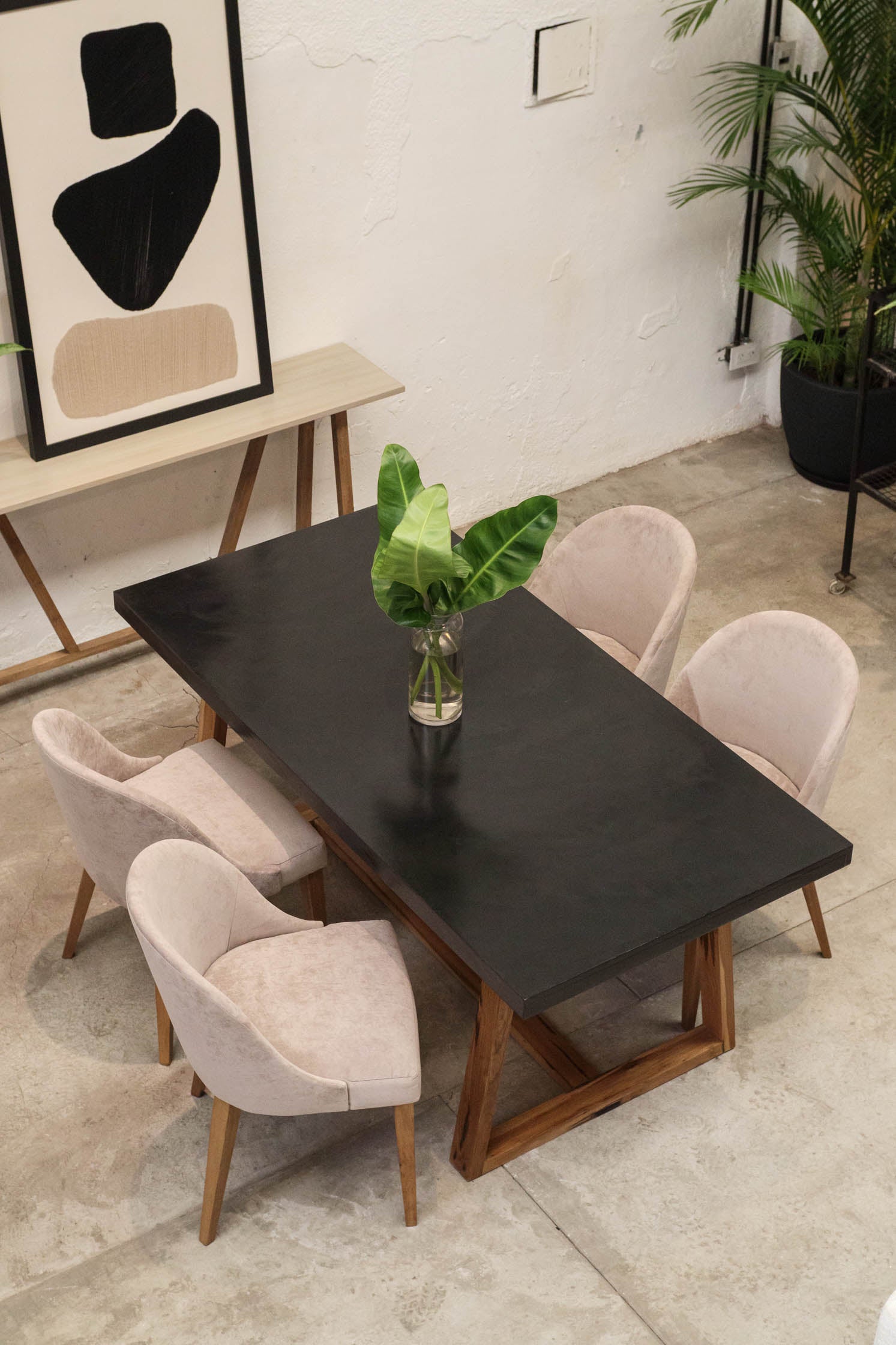 Mesa Oakland Base petiribi - tapa Microcemento