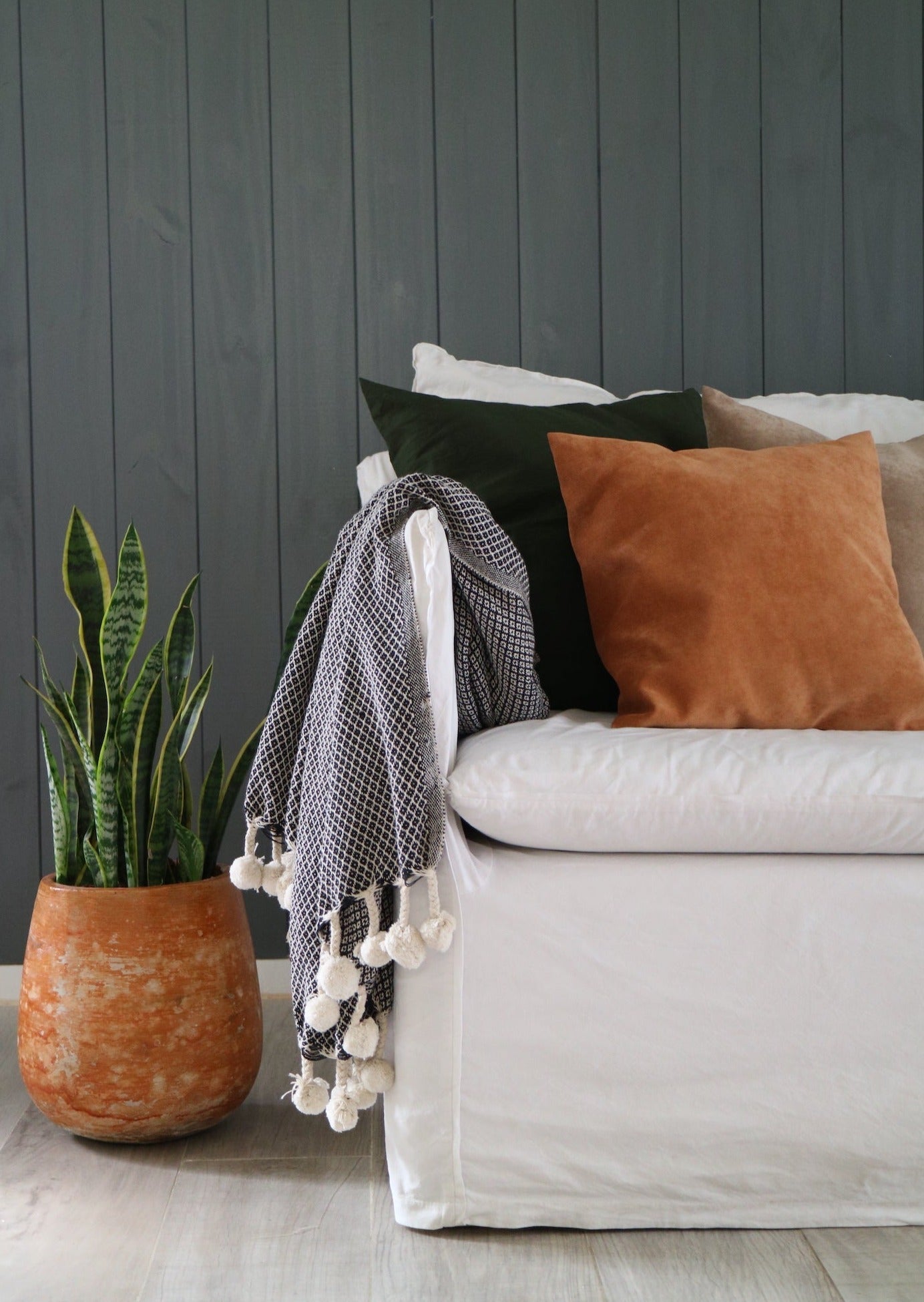 SOFA GHOST CON FUNDA NATURAL - TAPIZADO EN LIENZO - 1,00 PROF