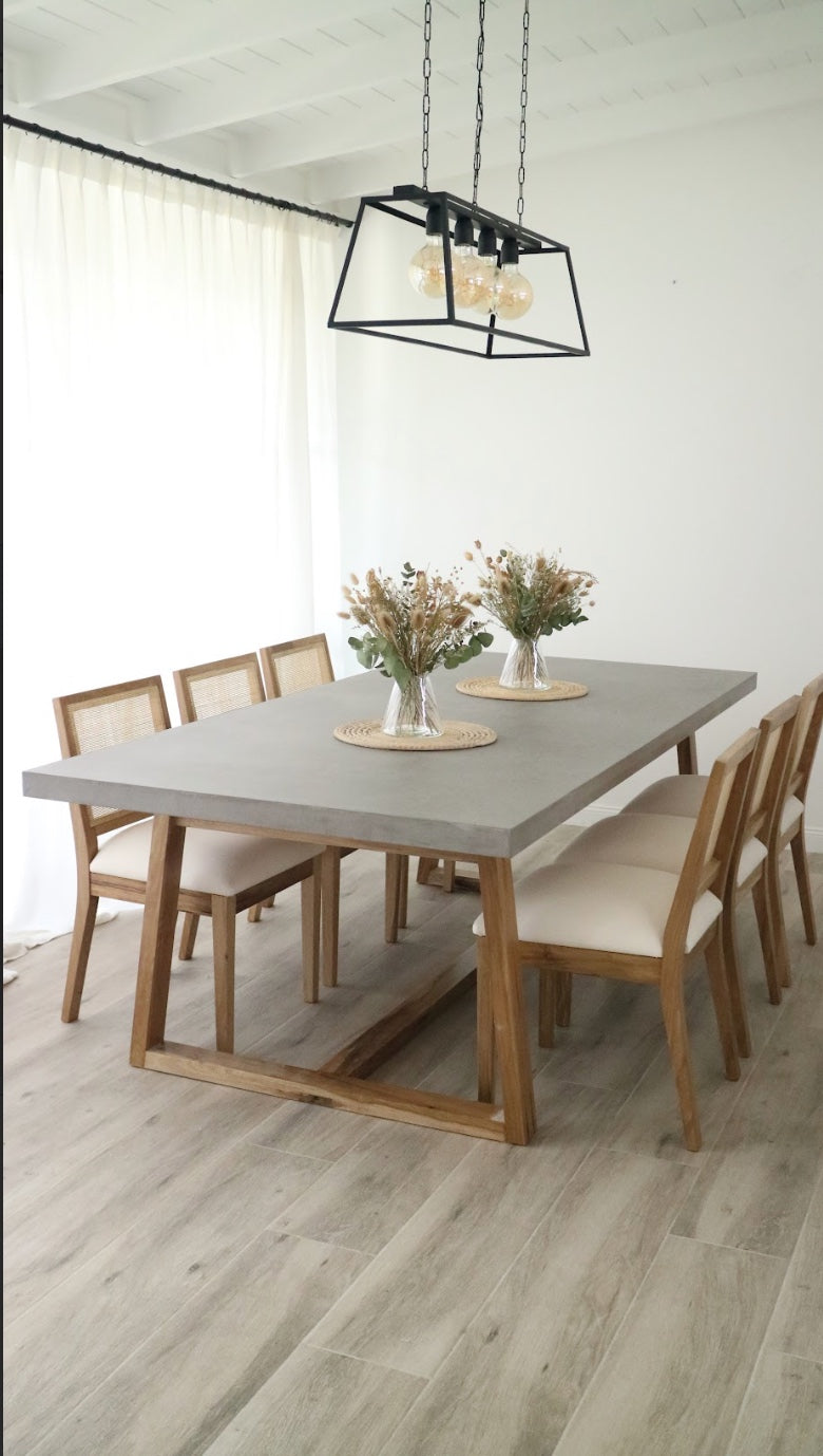 Mesa Oakland Base petiribi - tapa Microcemento