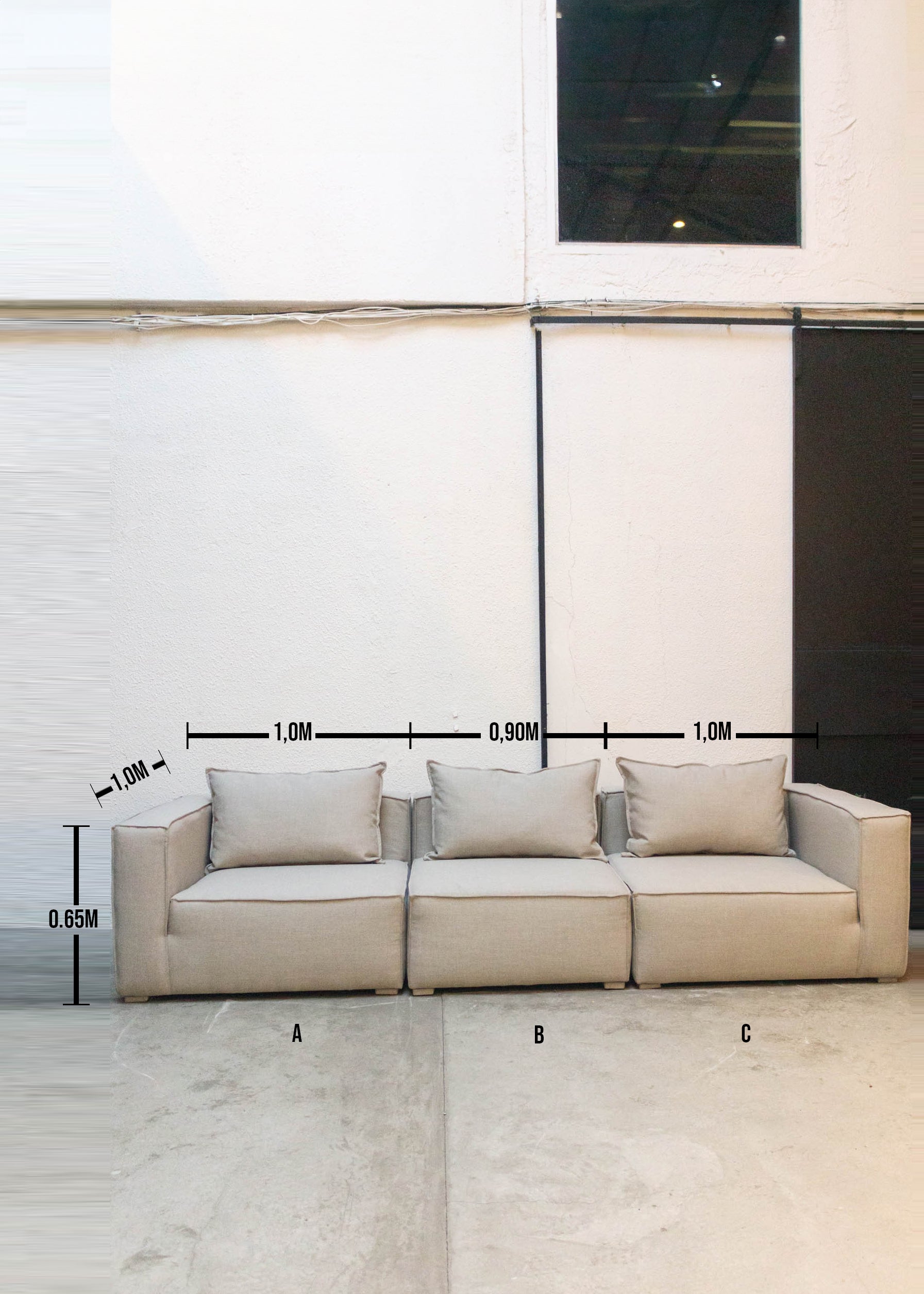 SOFA SUECIA -  MODULO A - 100 PROF