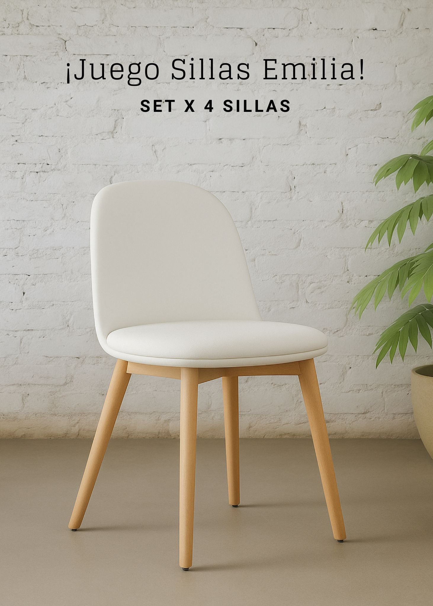 JUEGO Silla Emilia x 4 - STOCK